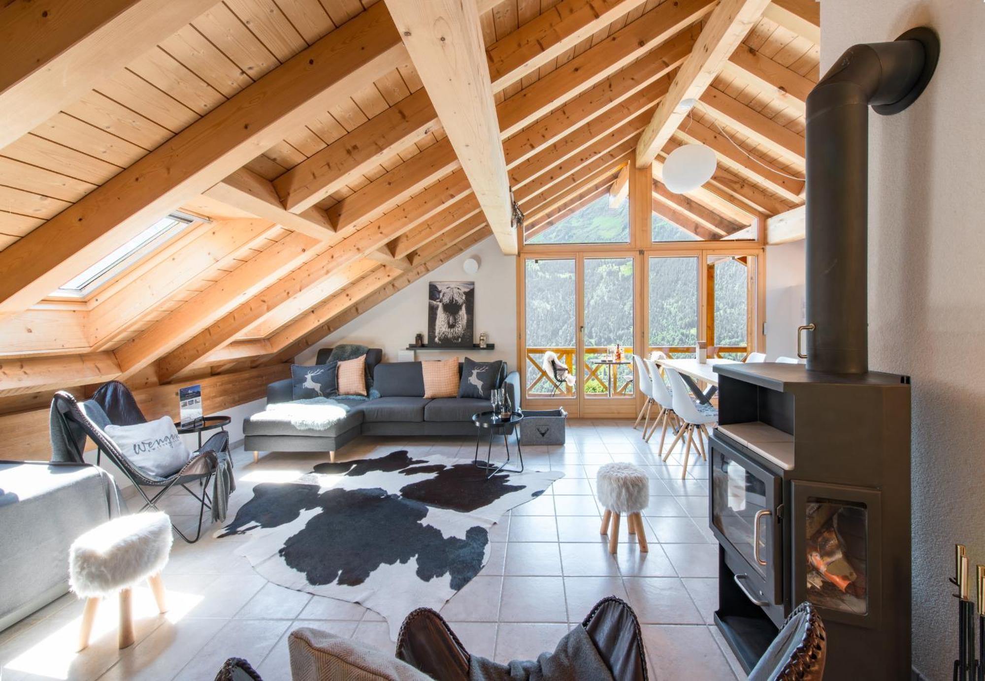Chalet Rose Penthouse Wengen Exterior photo