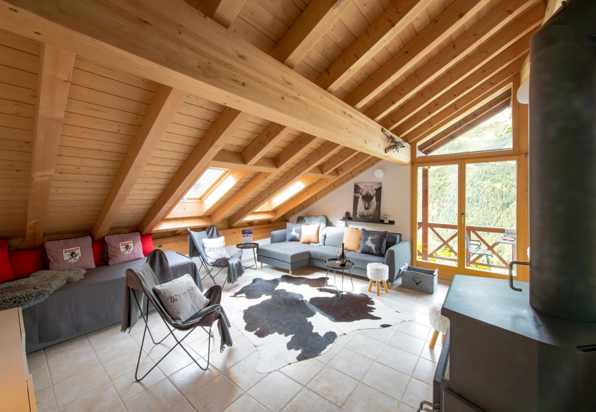 Chalet Rose Penthouse Wengen Exterior photo