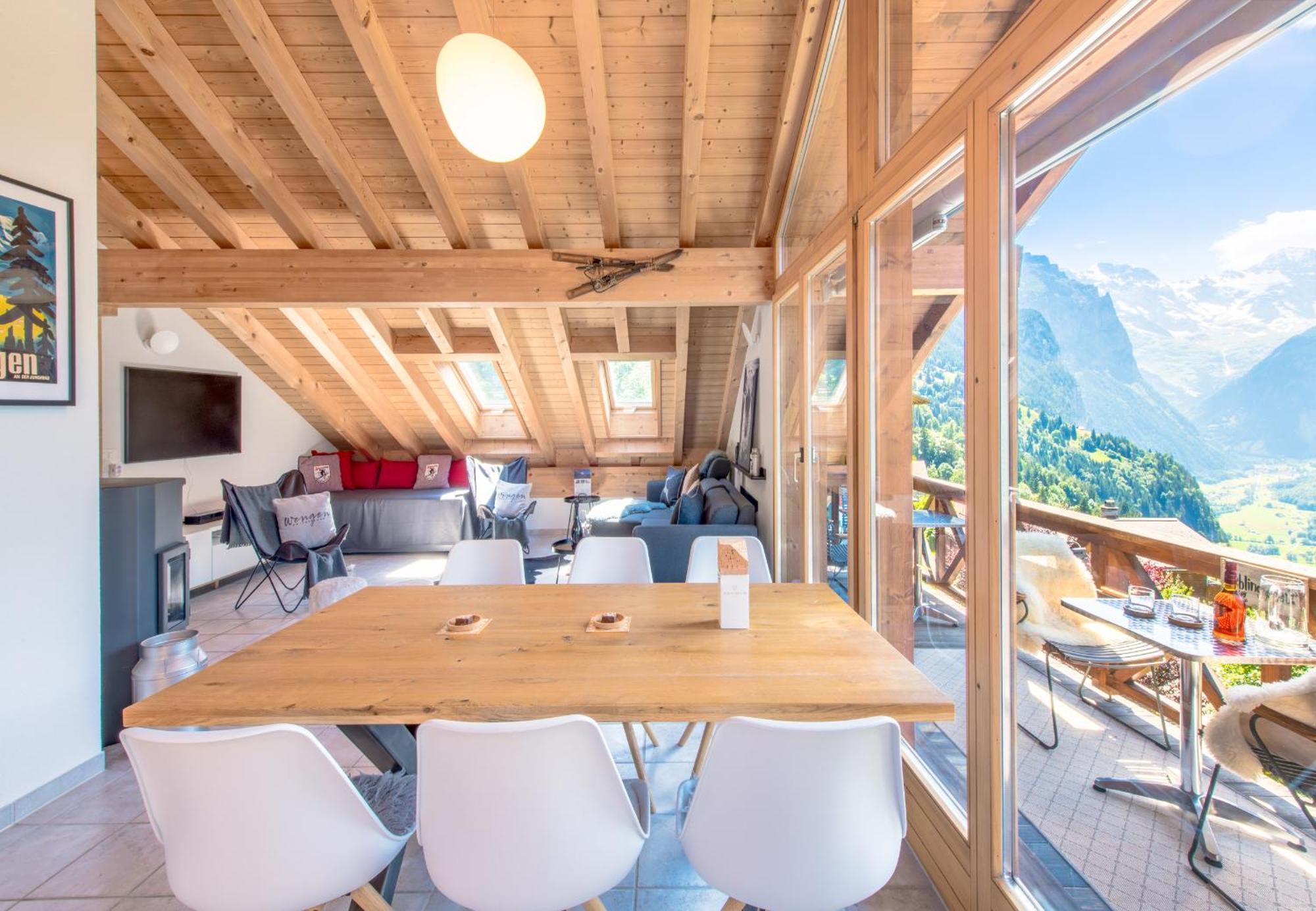 Chalet Rose Penthouse Wengen Exterior photo